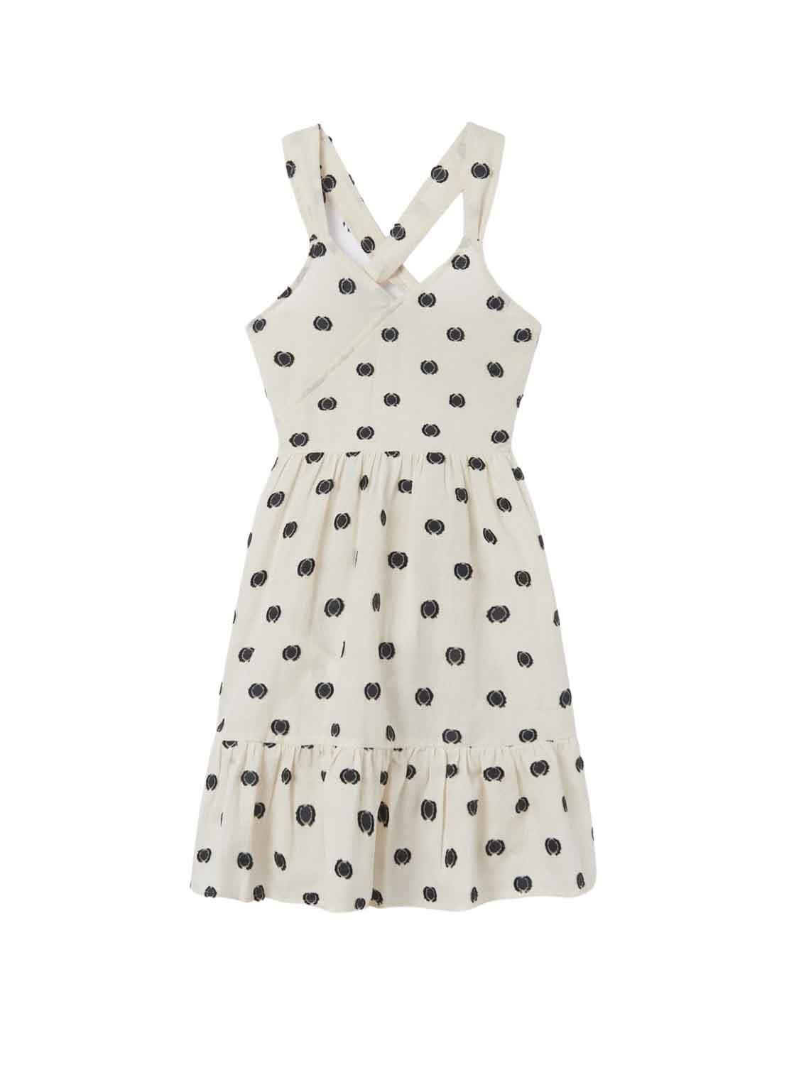 Vestito Mayoral Topos Bianco e Nero