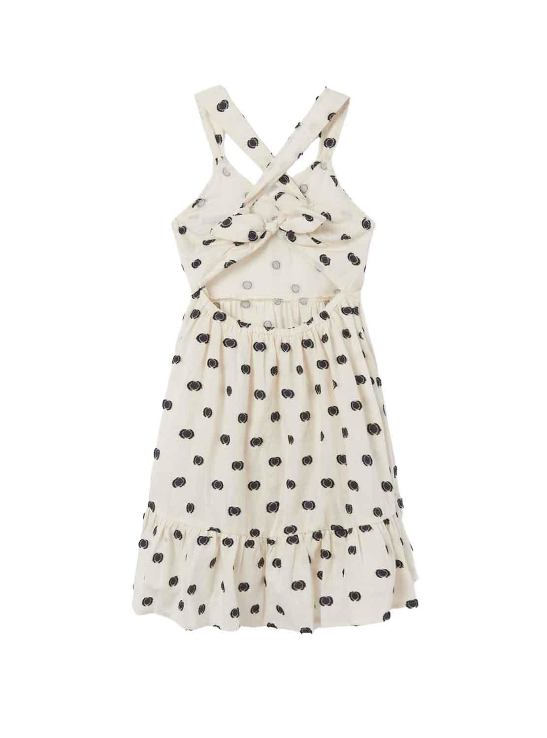 Vestito Mayoral Topos Bianco e Nero