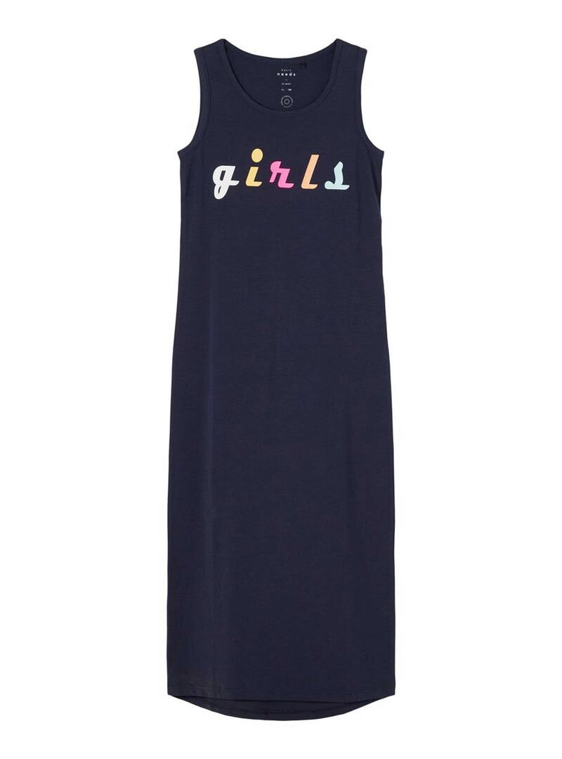 Vestito Name It Vippa Blu Navy per Bambina