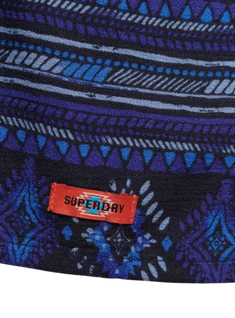 Vestito Superdry Notch Blu per Donna