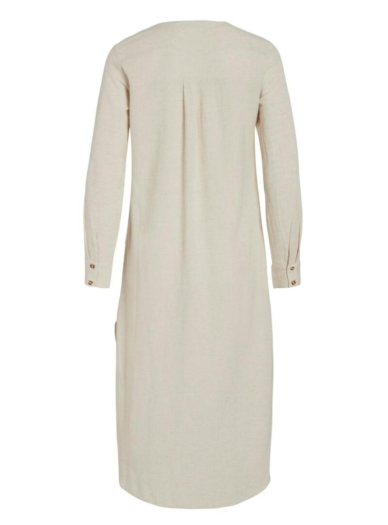 Vestito Vila Priscila Beige per Donna