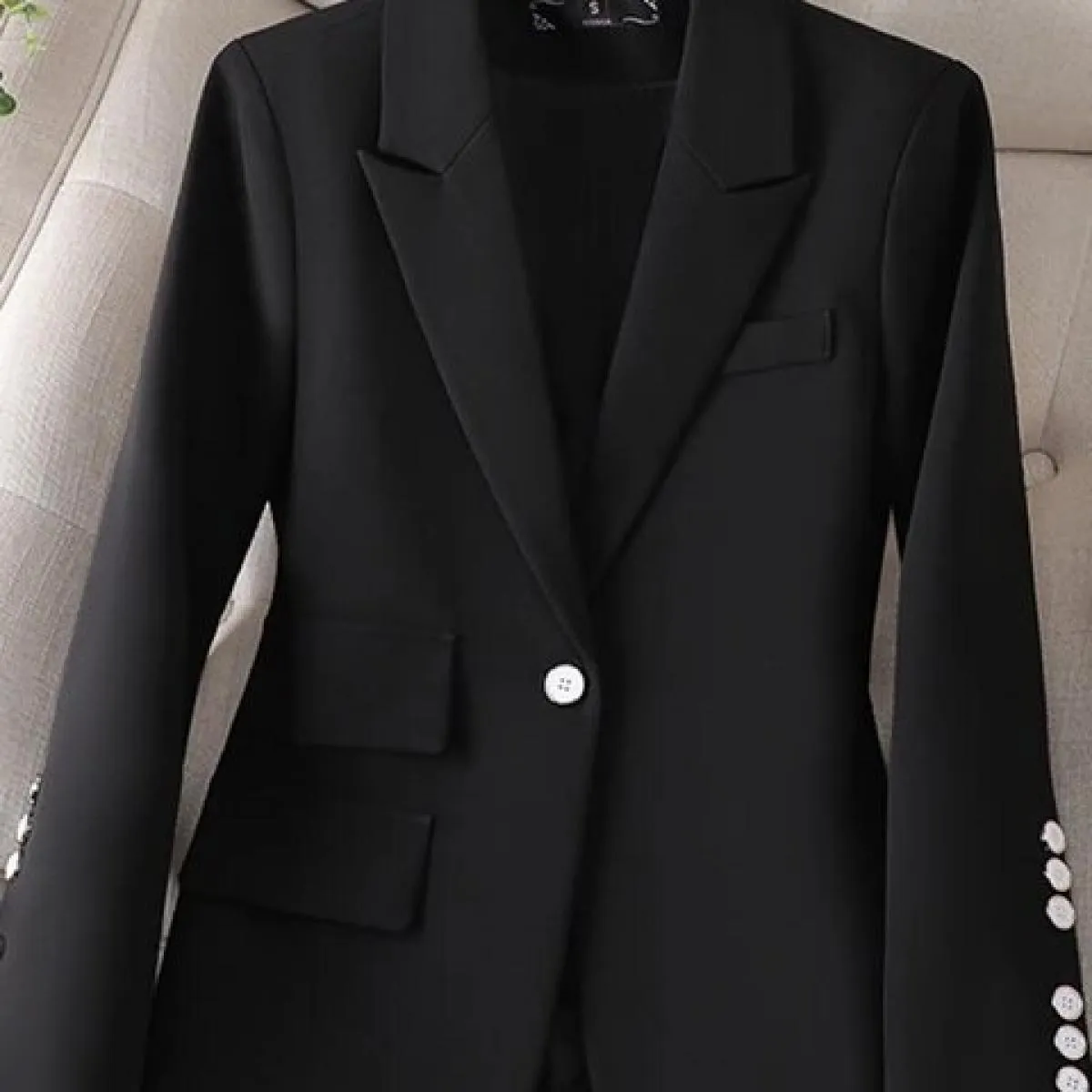 Xfpv Cappotto da donna casual con bottone singolo a maniche lunghe arancione temperamento sottile moda nuovo autunno inverno 202